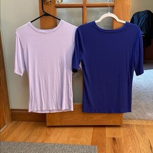 Nine West Soft Spun Tops in Light Purple and deep royal blue